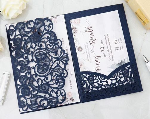 FSC approval Laser Cut Wedding Cards