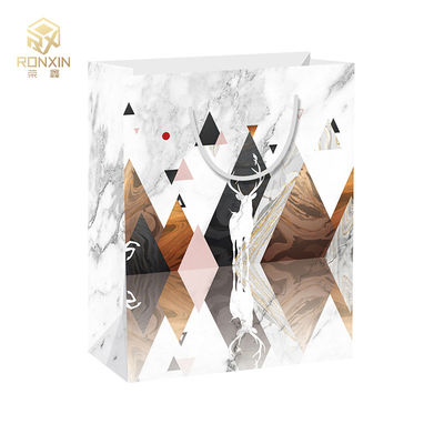 Coated Printed Paper Shopping Bag , Garment Shopping Bag Customized Size
