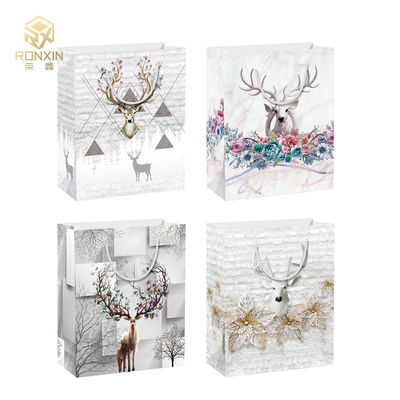 Coated Printed Paper Shopping Bag , Garment Shopping Bag Customized Size