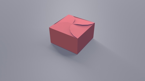 Red Foldable Gift Boxes With Ribbon For Small Cosmetic Packaging