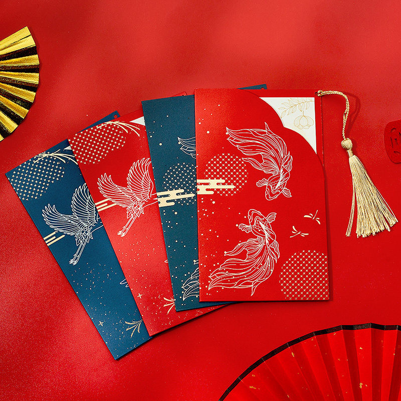 Red Art Paper Laser Cut Wedding Cards With Ribbon Printing Logo